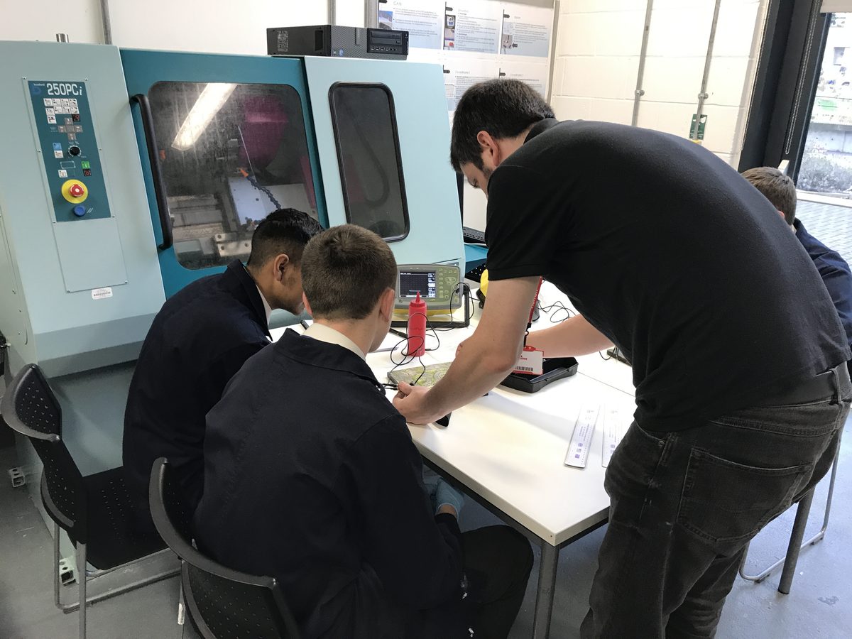Lavendar International demonstrating testibng methods to students